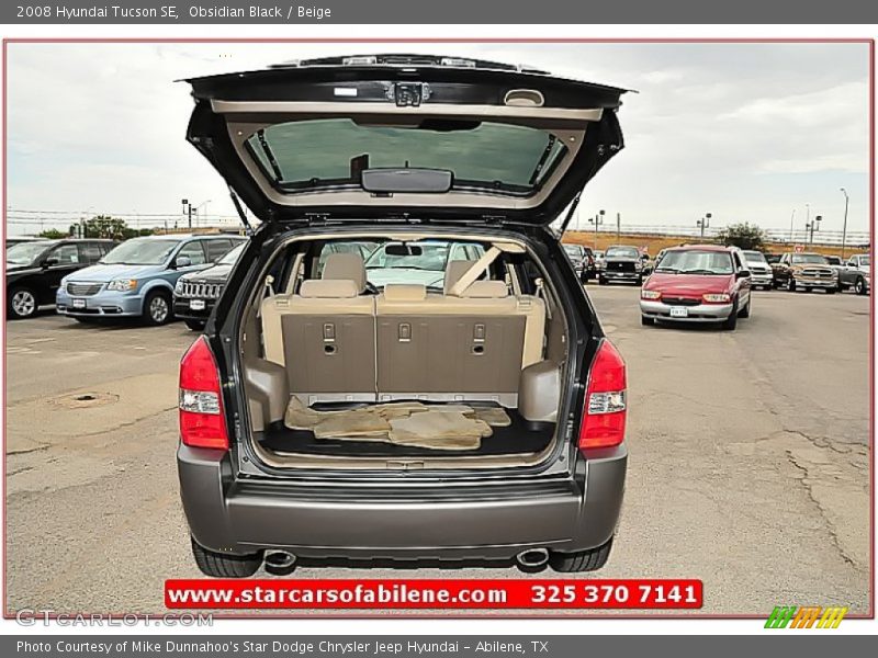 Obsidian Black / Beige 2008 Hyundai Tucson SE