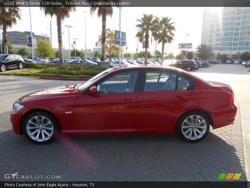 Crimson Red / Gray Dakota Leather 2011 BMW 3 Series 328i Sedan