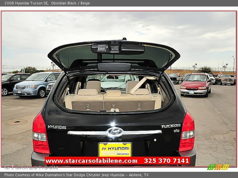 Obsidian Black / Beige 2008 Hyundai Tucson SE