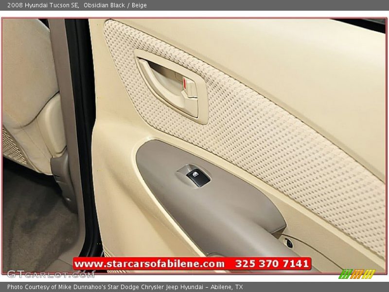 Obsidian Black / Beige 2008 Hyundai Tucson SE