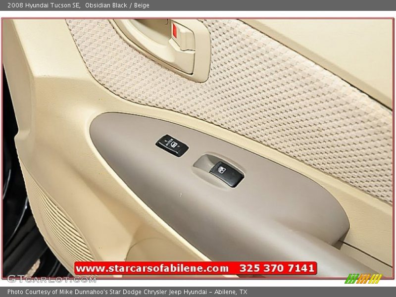 Obsidian Black / Beige 2008 Hyundai Tucson SE