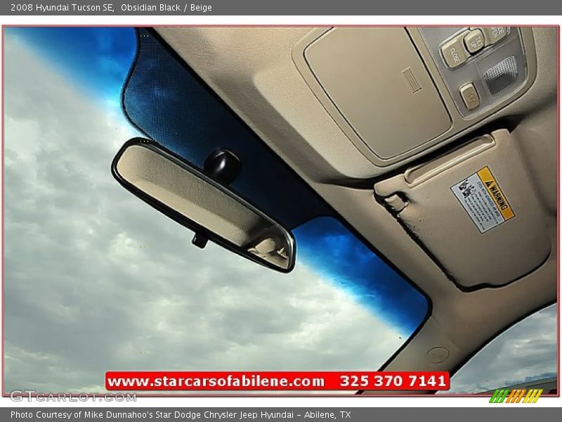 Obsidian Black / Beige 2008 Hyundai Tucson SE