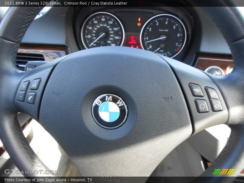 Crimson Red / Gray Dakota Leather 2011 BMW 3 Series 328i Sedan