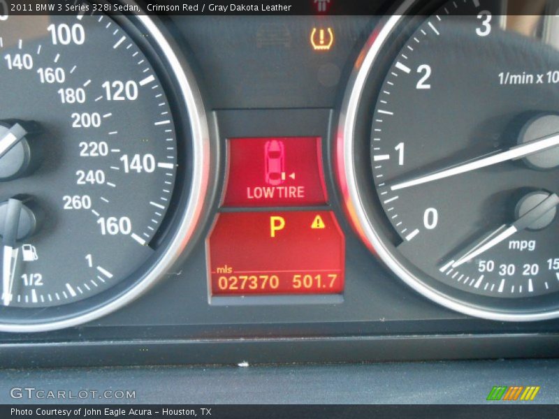 Crimson Red / Gray Dakota Leather 2011 BMW 3 Series 328i Sedan