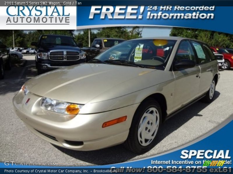 Gold / Tan 2001 Saturn S Series SW2 Wagon