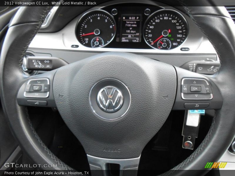 White Gold Metallic / Black 2012 Volkswagen CC Lux