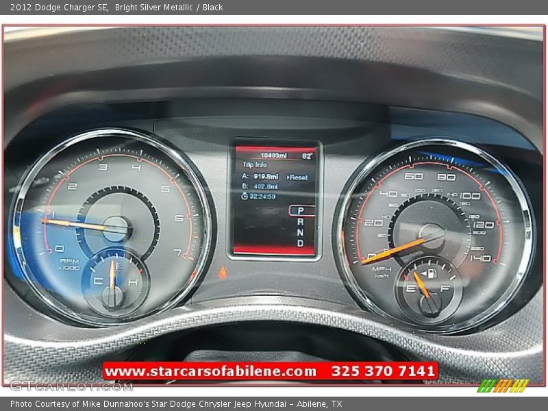 Bright Silver Metallic / Black 2012 Dodge Charger SE