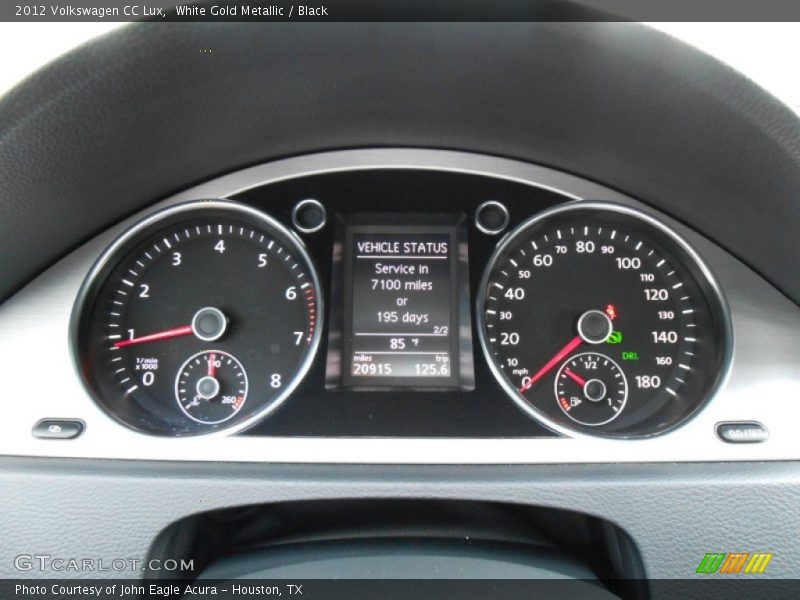 White Gold Metallic / Black 2012 Volkswagen CC Lux