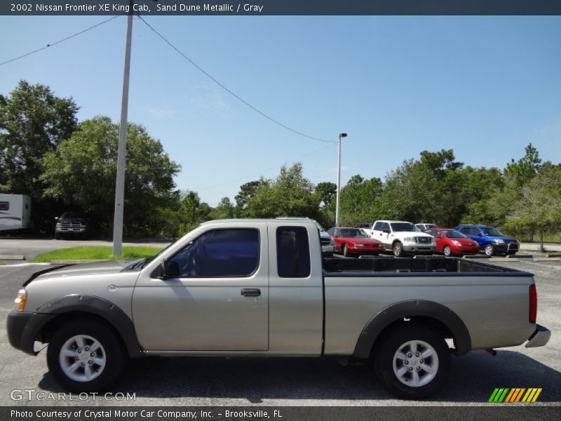 Sand Dune Metallic / Gray 2002 Nissan Frontier XE King Cab