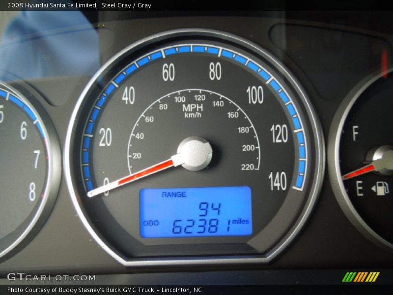 Steel Gray / Gray 2008 Hyundai Santa Fe Limited