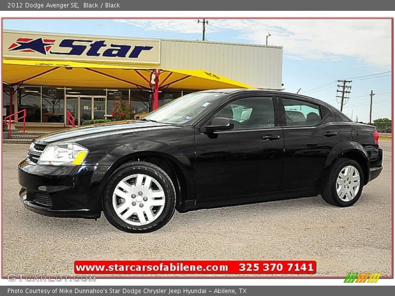 Black / Black 2012 Dodge Avenger SE