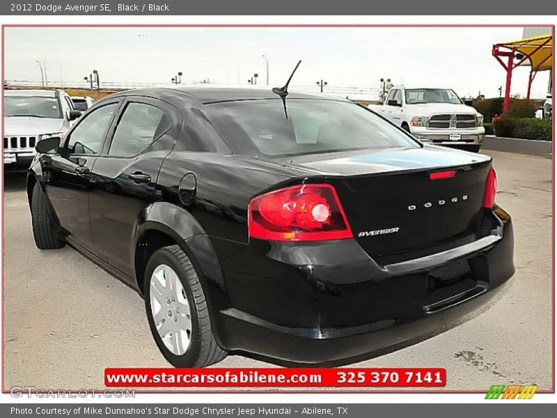 Black / Black 2012 Dodge Avenger SE