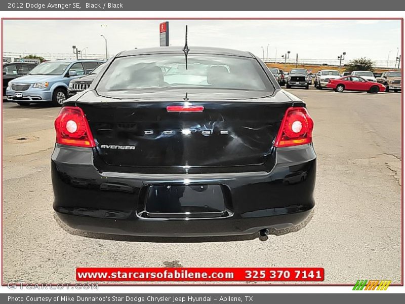 Black / Black 2012 Dodge Avenger SE