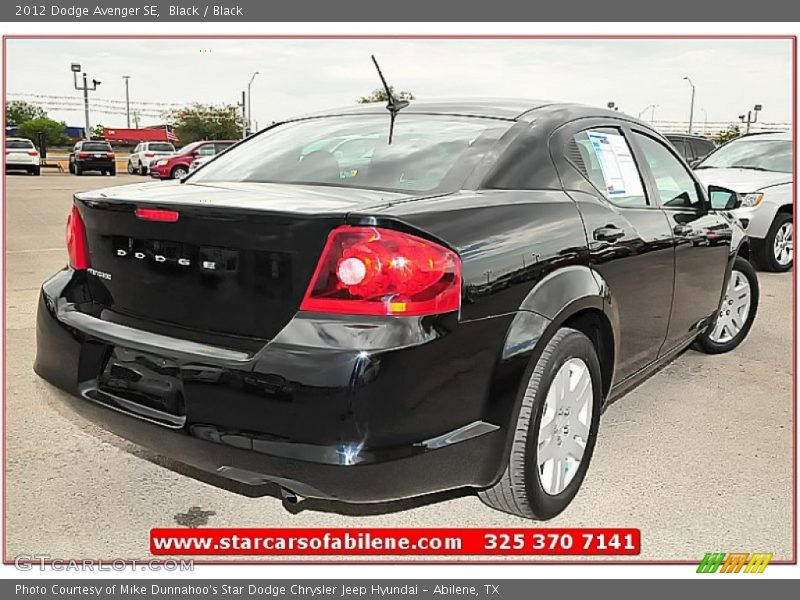 Black / Black 2012 Dodge Avenger SE