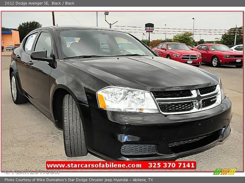 Black / Black 2012 Dodge Avenger SE