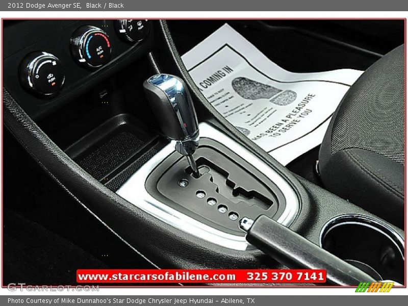 Black / Black 2012 Dodge Avenger SE