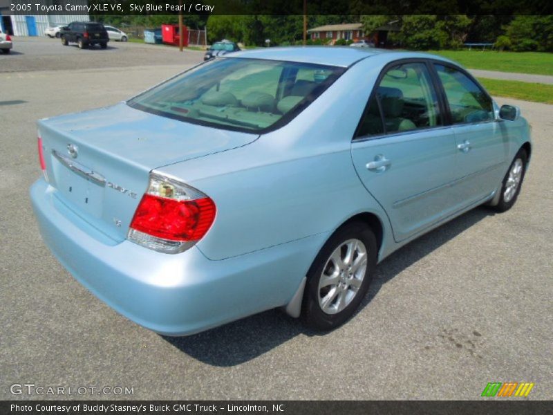 Sky Blue Pearl / Gray 2005 Toyota Camry XLE V6