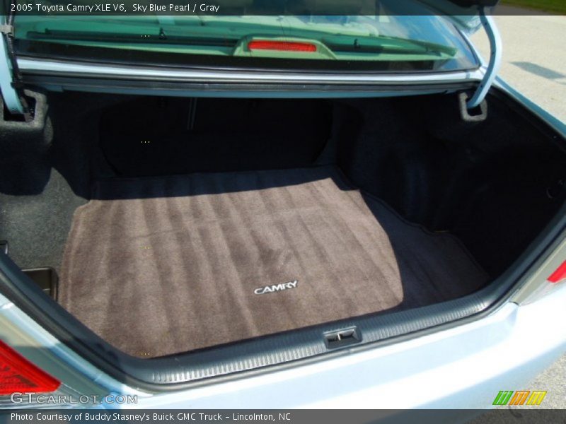 Sky Blue Pearl / Gray 2005 Toyota Camry XLE V6