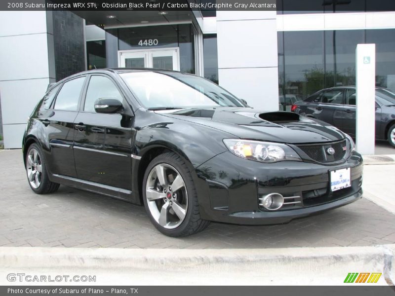 Obsidian Black Pearl / Carbon Black/Graphite Gray Alcantara 2008 Subaru Impreza WRX STi