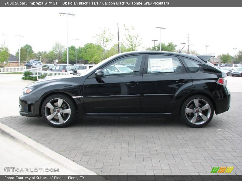 Obsidian Black Pearl / Carbon Black/Graphite Gray Alcantara 2008 Subaru Impreza WRX STi