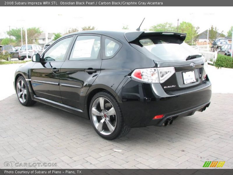 Obsidian Black Pearl / Carbon Black/Graphite Gray Alcantara 2008 Subaru Impreza WRX STi