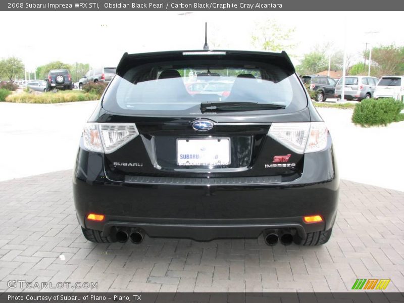 Obsidian Black Pearl / Carbon Black/Graphite Gray Alcantara 2008 Subaru Impreza WRX STi