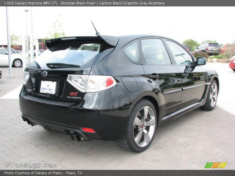 Obsidian Black Pearl / Carbon Black/Graphite Gray Alcantara 2008 Subaru Impreza WRX STi