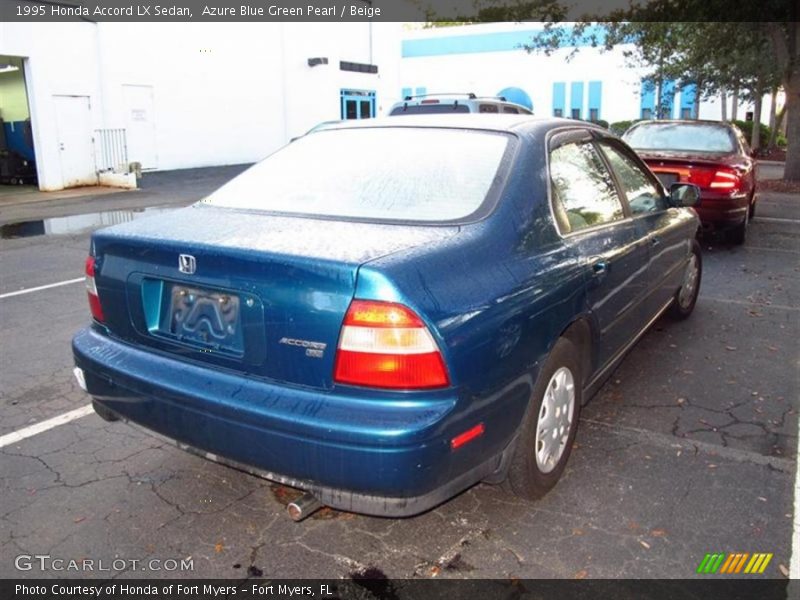 Azure Blue Green Pearl / Beige 1995 Honda Accord LX Sedan
