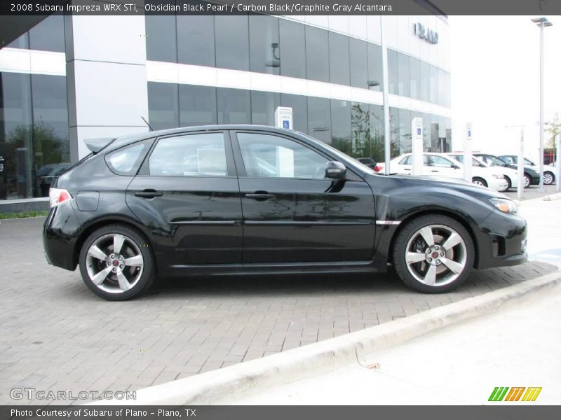 Obsidian Black Pearl / Carbon Black/Graphite Gray Alcantara 2008 Subaru Impreza WRX STi