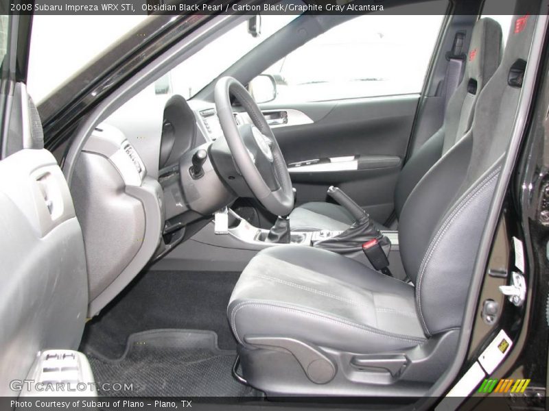 Obsidian Black Pearl / Carbon Black/Graphite Gray Alcantara 2008 Subaru Impreza WRX STi