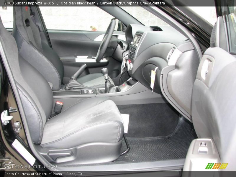 Obsidian Black Pearl / Carbon Black/Graphite Gray Alcantara 2008 Subaru Impreza WRX STi