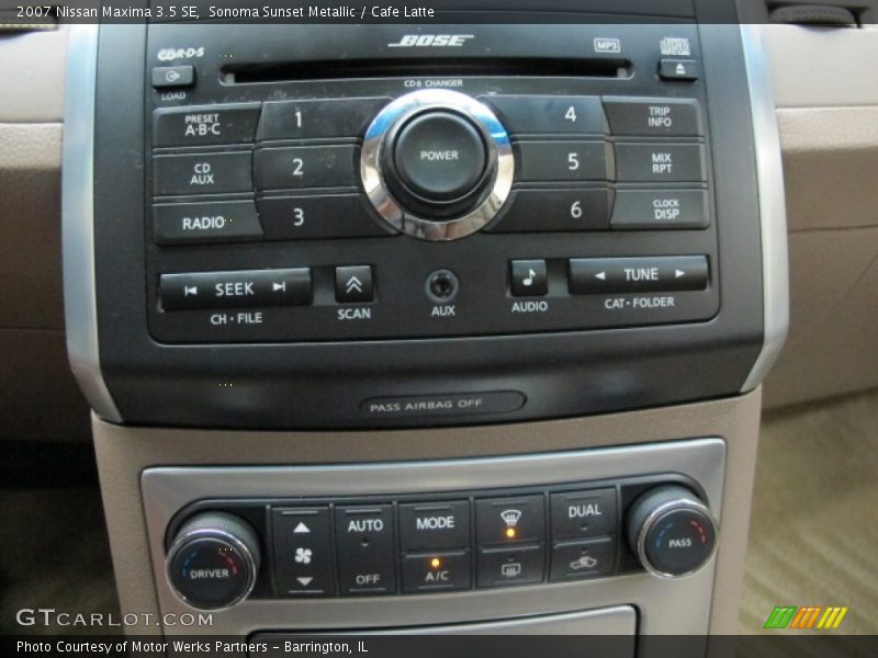 Controls of 2007 Maxima 3.5 SE