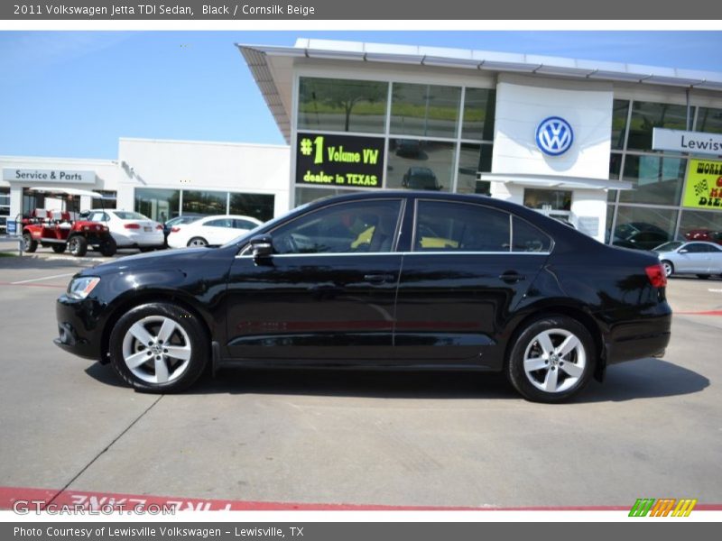 Black / Cornsilk Beige 2011 Volkswagen Jetta TDI Sedan
