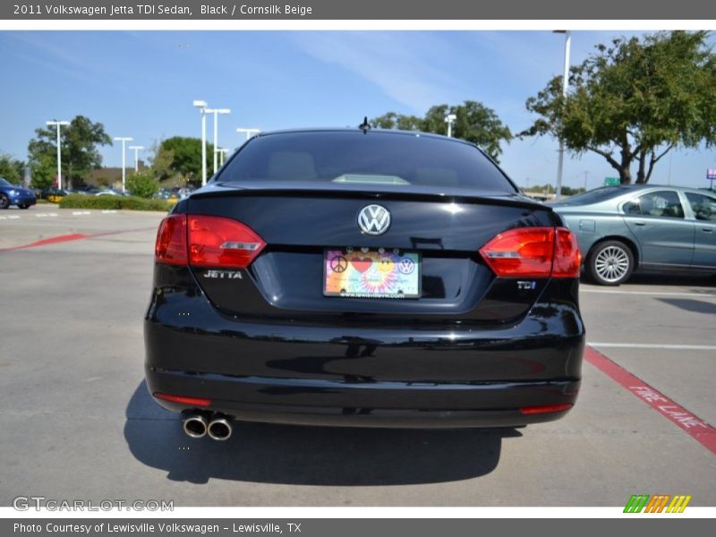 Black / Cornsilk Beige 2011 Volkswagen Jetta TDI Sedan