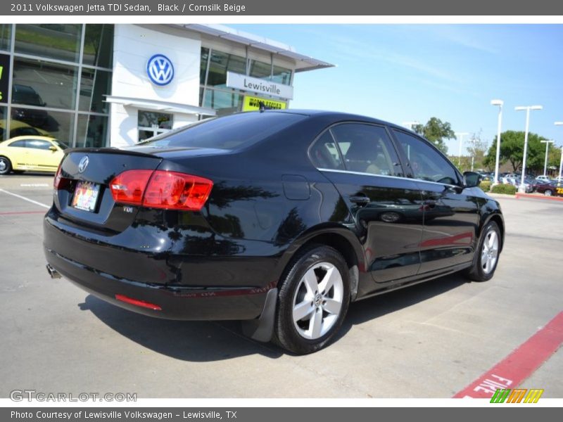 Black / Cornsilk Beige 2011 Volkswagen Jetta TDI Sedan