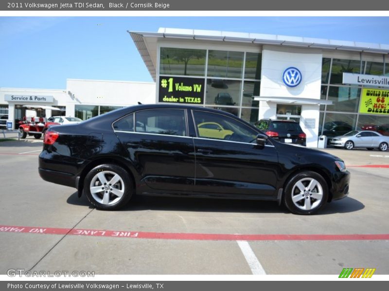 Black / Cornsilk Beige 2011 Volkswagen Jetta TDI Sedan