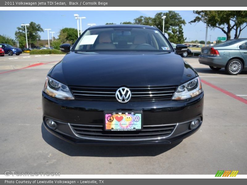 Black / Cornsilk Beige 2011 Volkswagen Jetta TDI Sedan