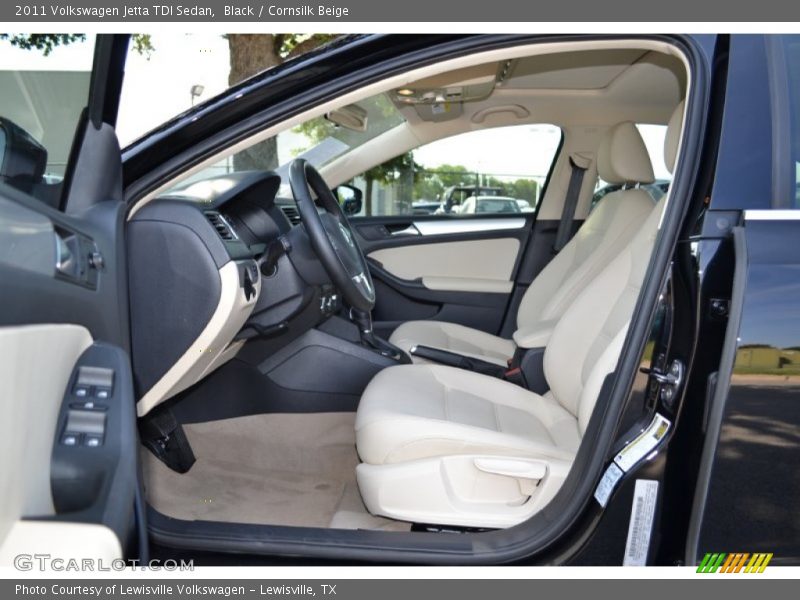 Black / Cornsilk Beige 2011 Volkswagen Jetta TDI Sedan