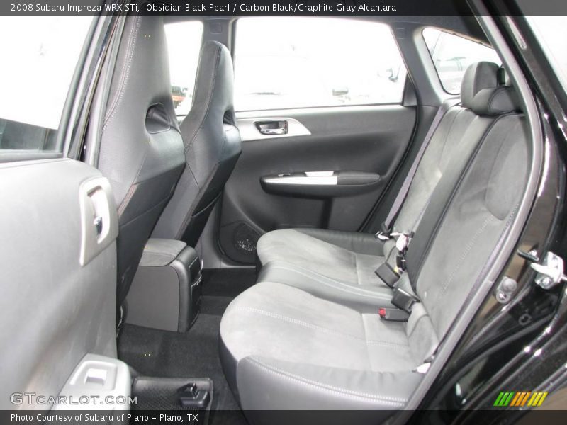 Obsidian Black Pearl / Carbon Black/Graphite Gray Alcantara 2008 Subaru Impreza WRX STi
