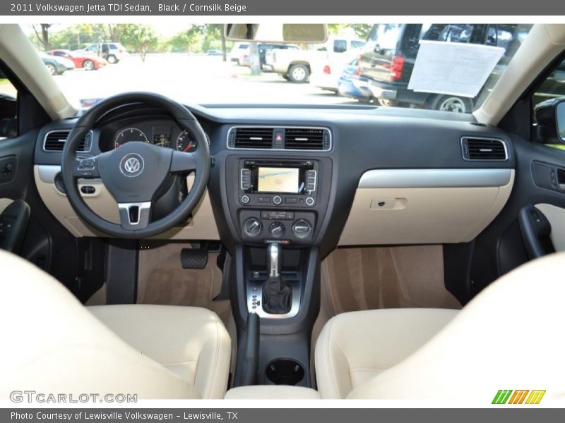 Black / Cornsilk Beige 2011 Volkswagen Jetta TDI Sedan