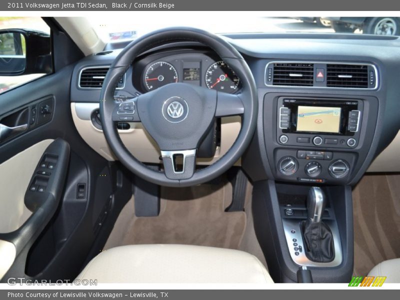 Black / Cornsilk Beige 2011 Volkswagen Jetta TDI Sedan