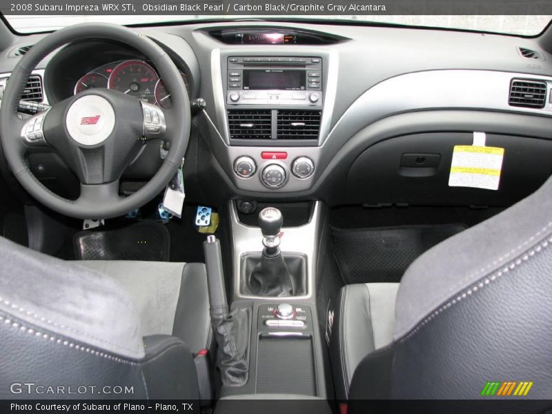 Obsidian Black Pearl / Carbon Black/Graphite Gray Alcantara 2008 Subaru Impreza WRX STi
