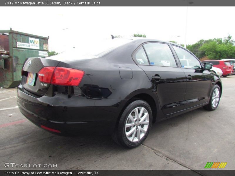 Black / Cornsilk Beige 2012 Volkswagen Jetta SE Sedan