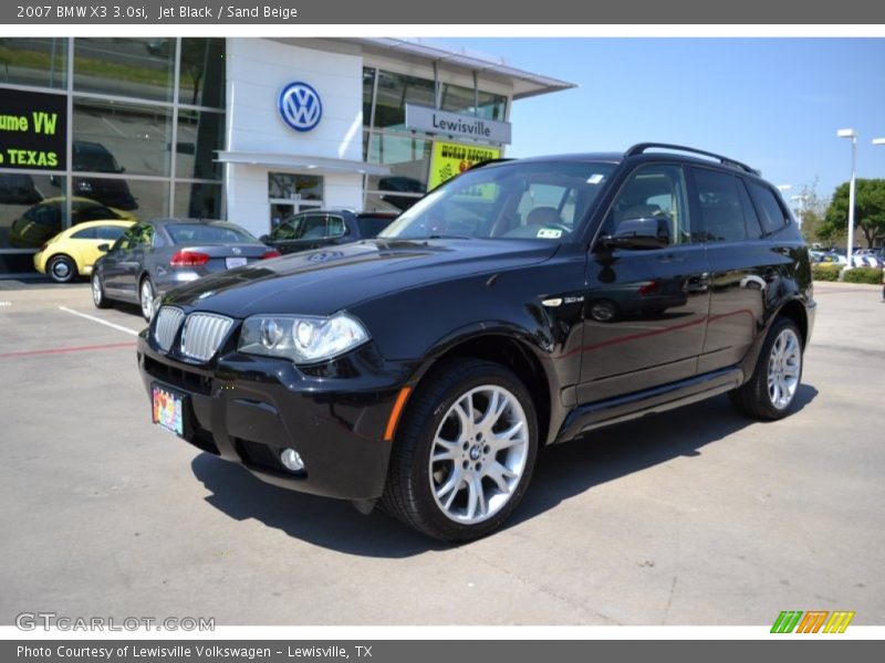 Jet Black / Sand Beige 2007 BMW X3 3.0si