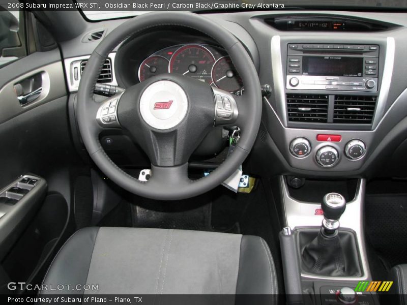 Obsidian Black Pearl / Carbon Black/Graphite Gray Alcantara 2008 Subaru Impreza WRX STi