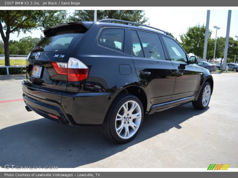Jet Black / Sand Beige 2007 BMW X3 3.0si