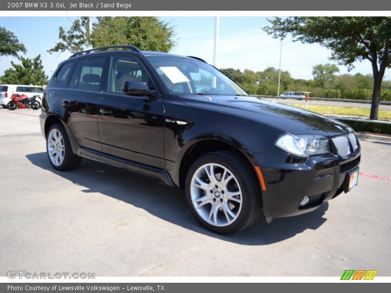 Jet Black / Sand Beige 2007 BMW X3 3.0si