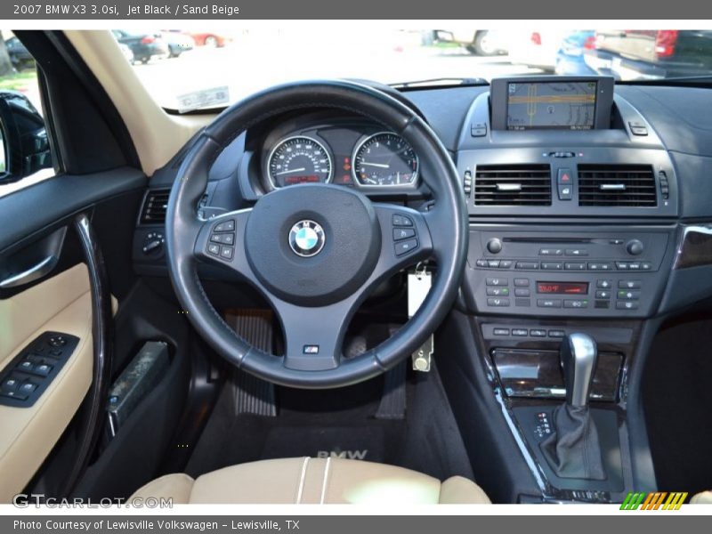 Jet Black / Sand Beige 2007 BMW X3 3.0si