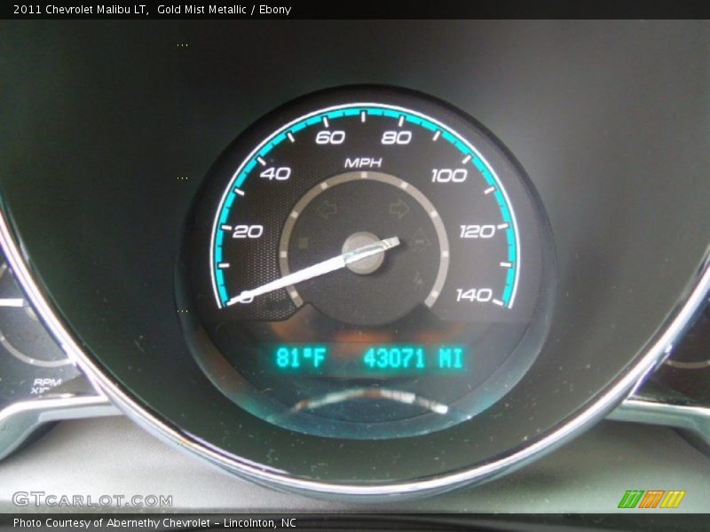 Gold Mist Metallic / Ebony 2011 Chevrolet Malibu LT