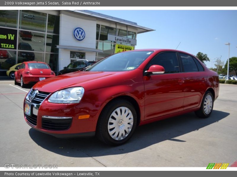 Salsa Red / Anthracite 2009 Volkswagen Jetta S Sedan